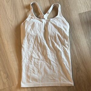 Lululemon white Ribbed Tank Top